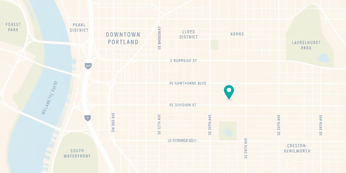 Map showing ShiftBody at 3316 N Williams Ave, Portland, OR